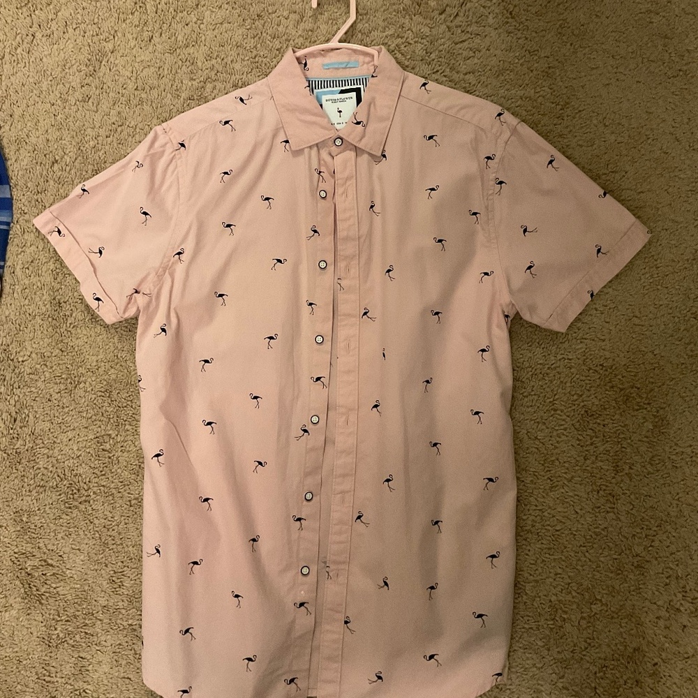 Denim & Flower Ricky Singh Men's Short-Sleeve button down shirt (S)